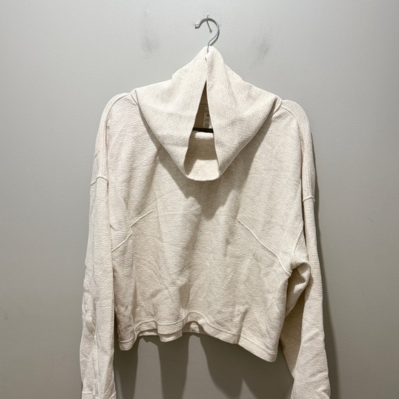 Lululemon Ribbed Funnel Neck Pullover - Heathered White Opal - Picture 4 of 7